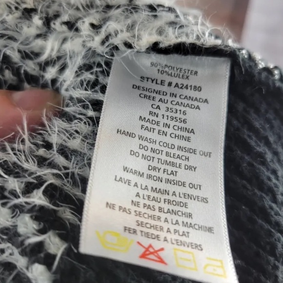 ALISON SHERI fuzzy zip-up jacket / cardigan, B&W & silver - Picture 7 of 7